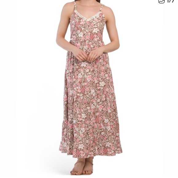Rachel Zoe Dresses & Skirts - Rachel Zoe Pink‎ Floral Maxi Dress size 10